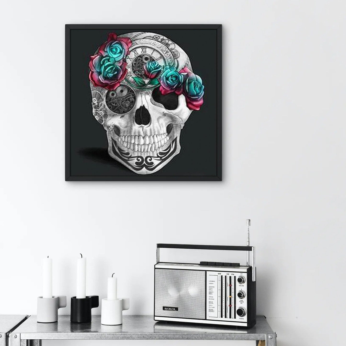 Craniu și trandafir